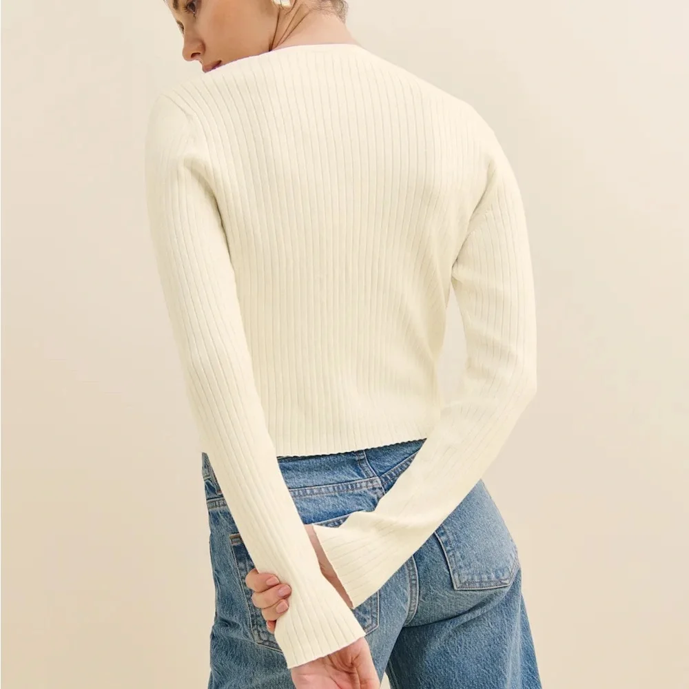 Reformation Joanne Cotton Cardigan size small - Picture 3 of 6